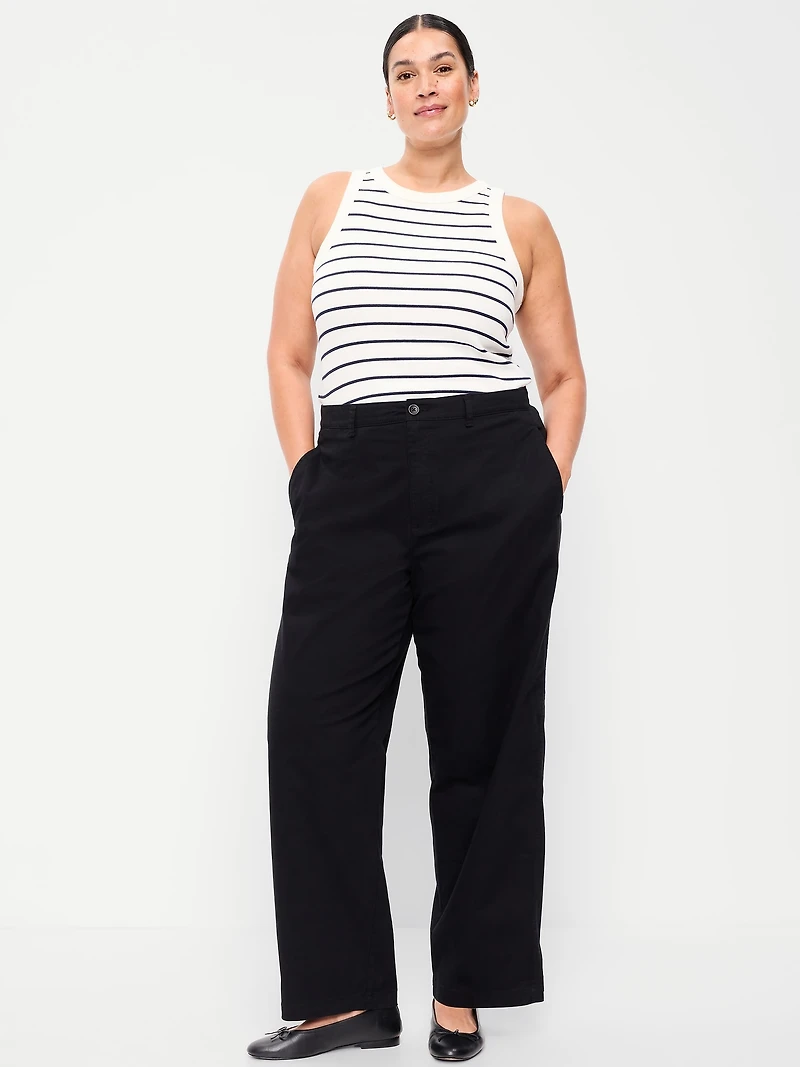 High-Waisted OGC Chino Full Length Straight Pants