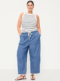 High-Waisted Utility Ankle Pants