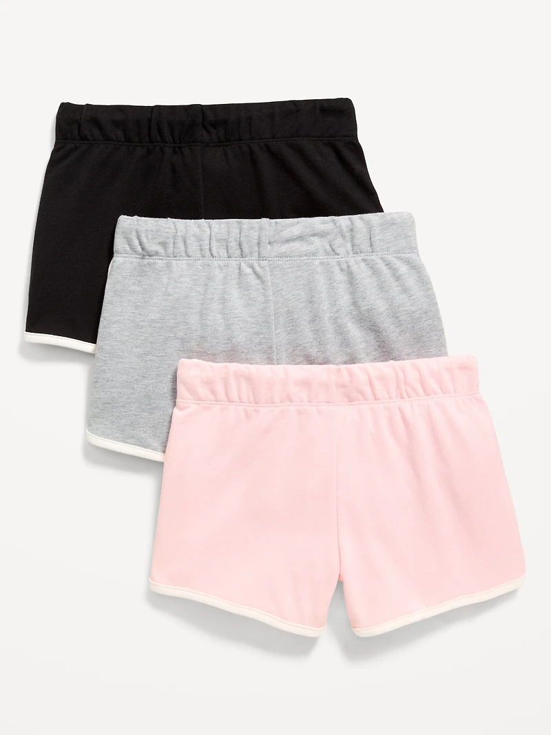 Dolphin-Hem Cheer Shorts 3-Pack for Girls