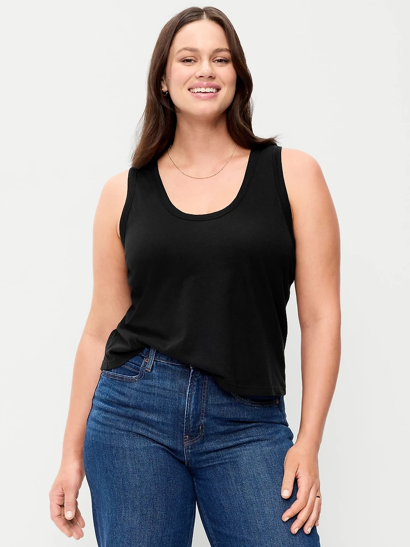 Relaxed Scoop-Neck Tank Top