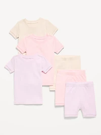 Ribbed Snug-Fit Pajama 6-Piece for Toddler & Baby