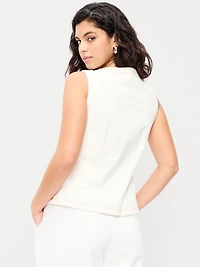 Sleeveless Longline Denim Vest