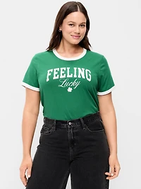 EveryWear Crew-Neck Graphic Ringer T-Shirt