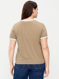 EveryWear Crew-Neck Logo-Graphic Ringer T-Shirt