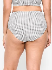 High-Waisted Pique Bikini Swim Bottoms