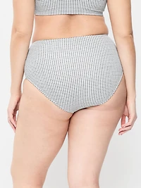 High-Waisted Pique Bikini Swim Bottoms