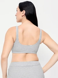 Pique Scoop-Neck Swim Top