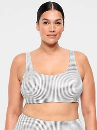 Pique Scoop-Neck Swim Top