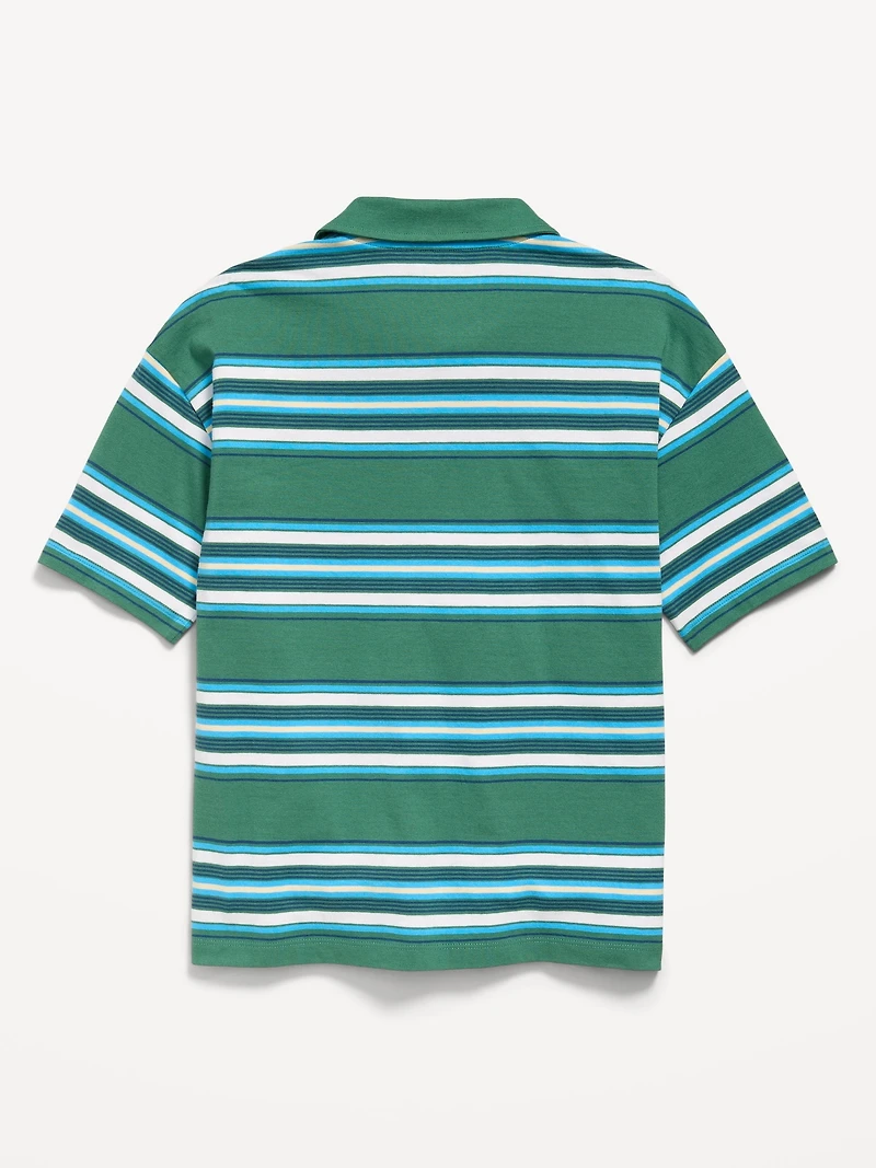 Oversized Striped Polo Shirt for Boys
