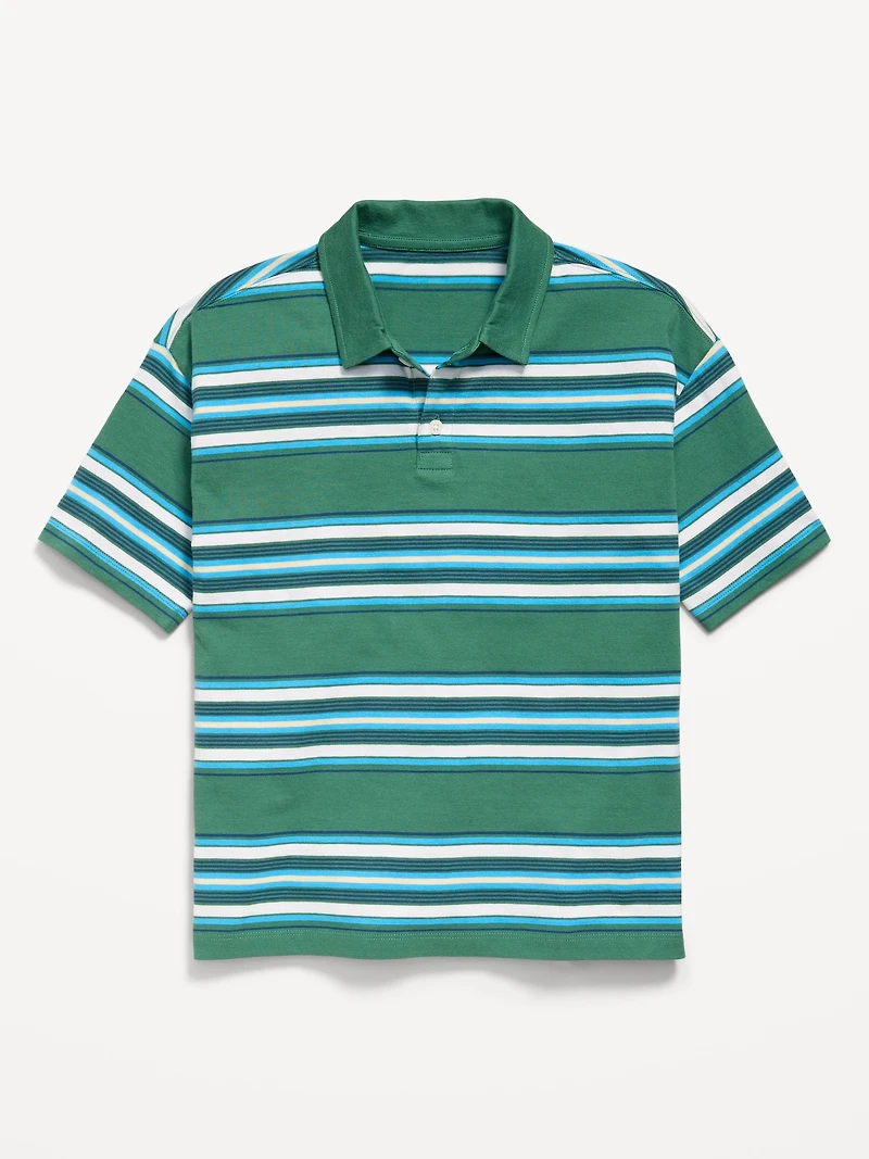 Oversized Striped Polo Shirt for Boys