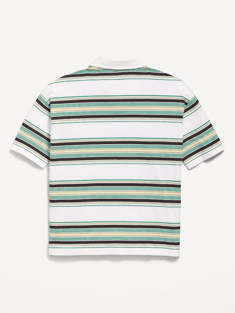 Oversized Striped Polo Shirt for Boys