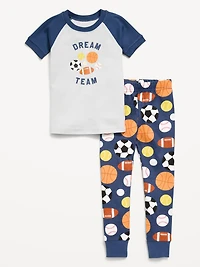 Snug-Fit Graphic Pajama Set for Toddler & Baby