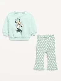 Disney© Minnie Mouse Graphic Sweatshirt and Flare Leggings Set for Baby