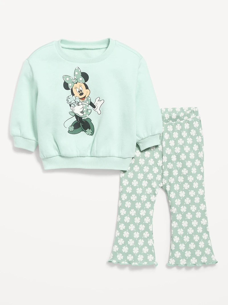Disney© Minnie Mouse Graphic Sweatshirt and Flare Leggings Set for Baby
