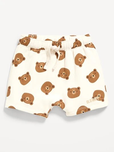 Printed Logo-Graphic Fleece Shorts for Baby