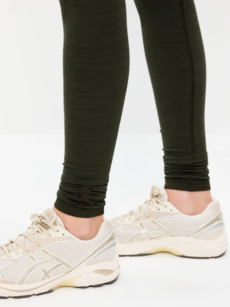 High-Waisted Seamless Jacquard Leggings