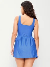Matte Side-Tie Swim Dress