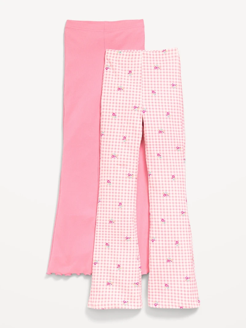 High-Waisted Flare Leggings 2-Pack for Girls