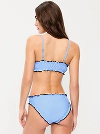 Scoop-Neck Ruffle Swim Top