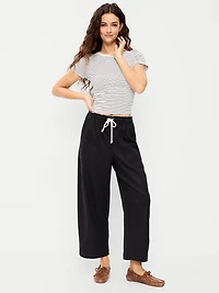 High-Waisted Utility Ankle Pants