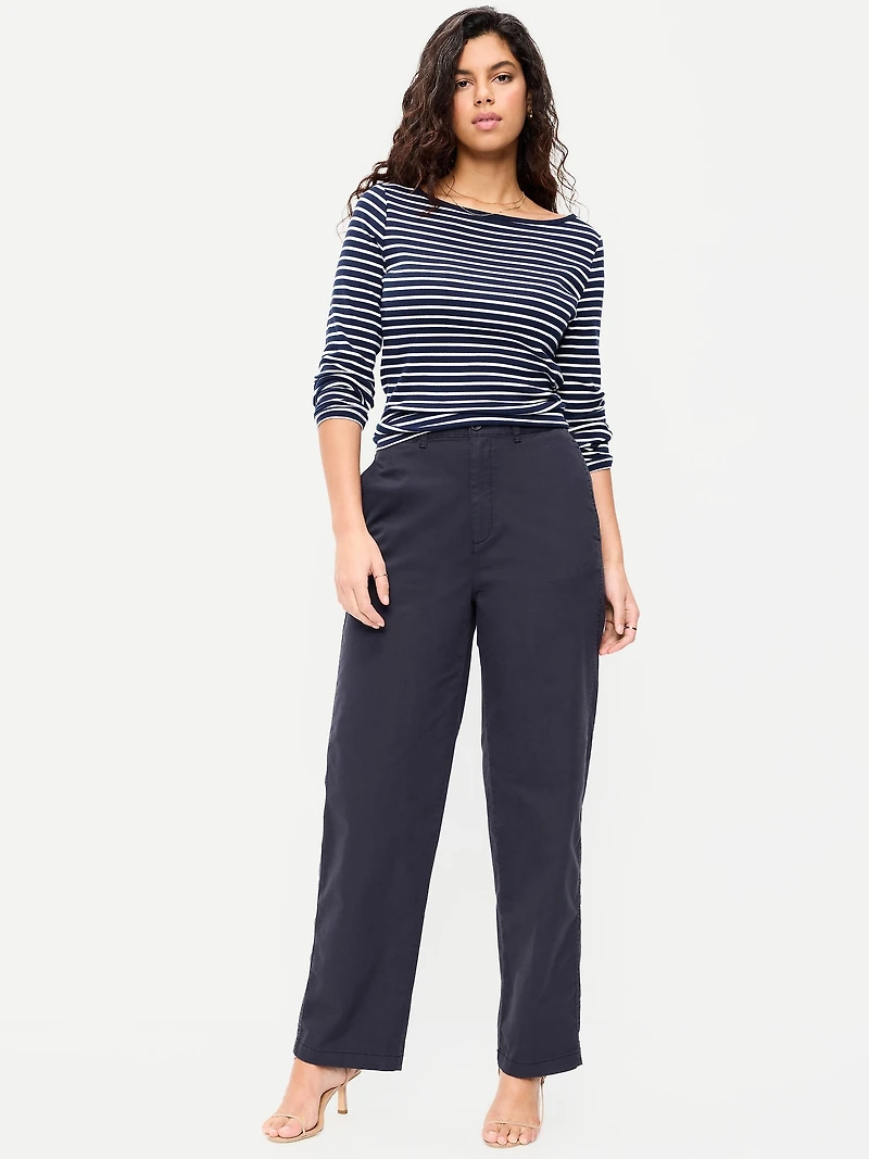 High-Waisted OGC Chino Full Length Straight Pants
