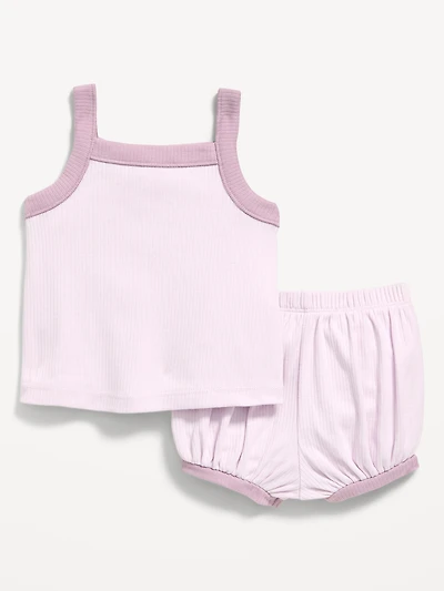 Ribbed Cami Tank and Shorts Set for Baby