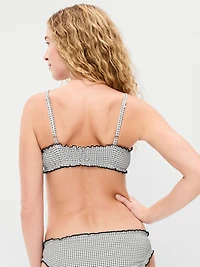 Scoop-Neck Ruffle Swim Top