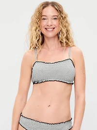 Scoop-Neck Ruffle Swim Top