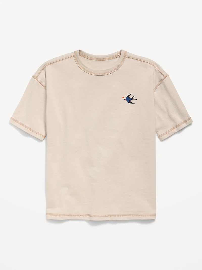 Oversized Short-Sleeve Graphic T-Shirt for Boys