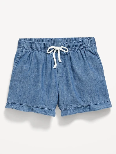 Ruffled Jean Shorts for Toddler Girls