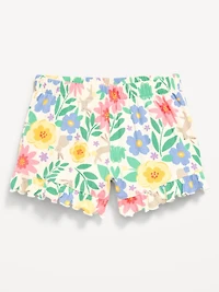 Ribbed Ruffled Shorts for Toddler Girls