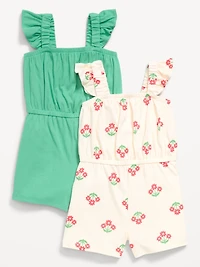Sleeveless Romper 2-Pack for Toddler Girls