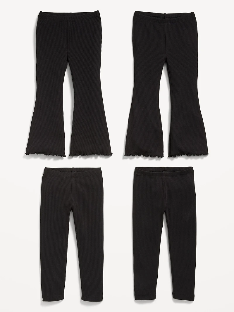 Ribbed Variety Leggings 4-Pack for Toddler Girls