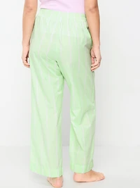High-Waisted Poplin Pajama Pant