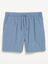 Linen-Blend Jogger Shorts - 7-inch inseam