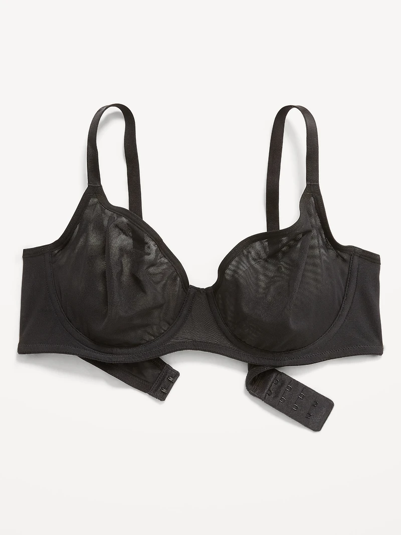 Mesh Balconette Bra
