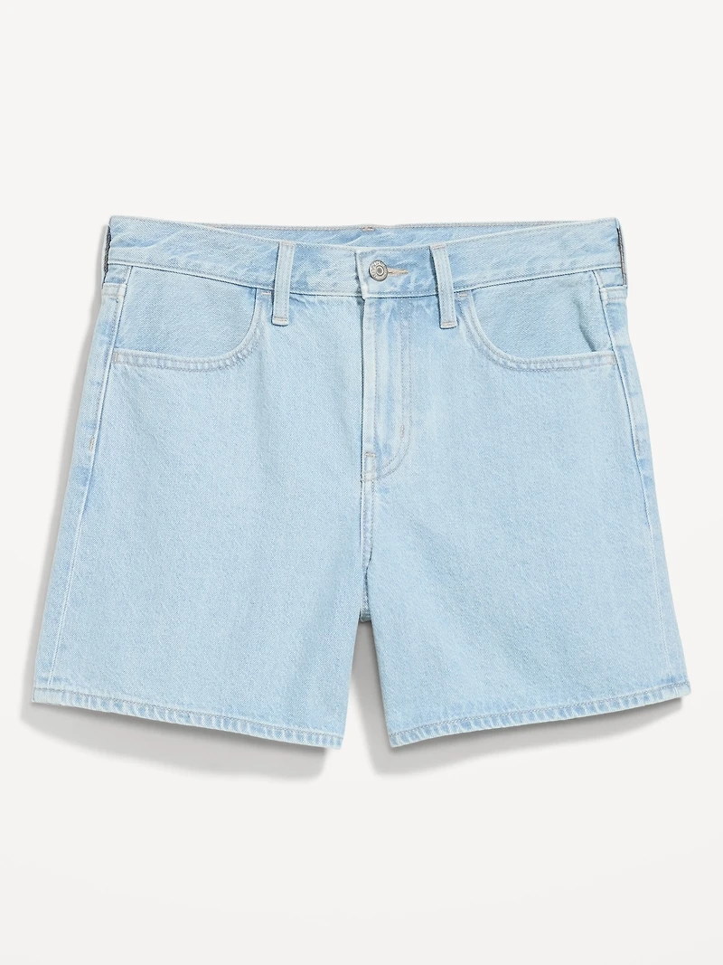 High-Waisted Wow Baggy Jean Shorts - 5-inch inseam