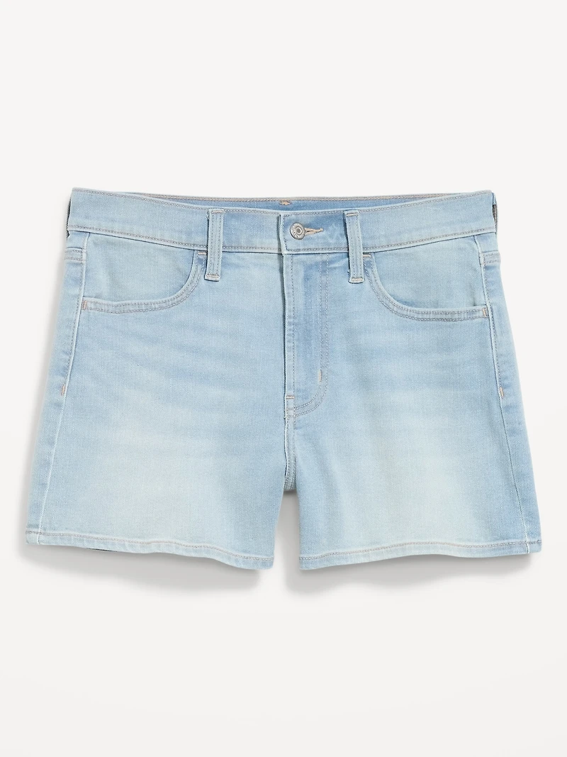 High-Waisted Wow Baggy Jean Shorts -- 4-inch inseam