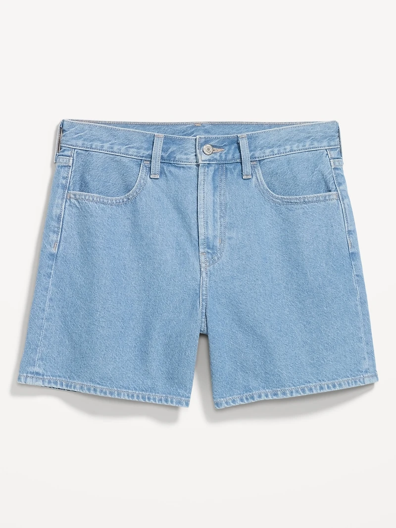 High-Waisted Wow Baggy Jean Shorts - 5-inch inseam