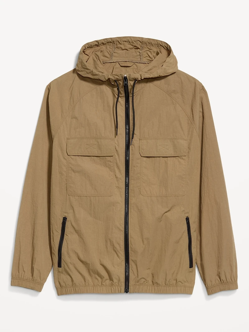 Loose Full Zip Utility Jacket