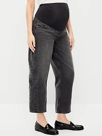 Maternity Full-Panel Barrel Ankle Jeans