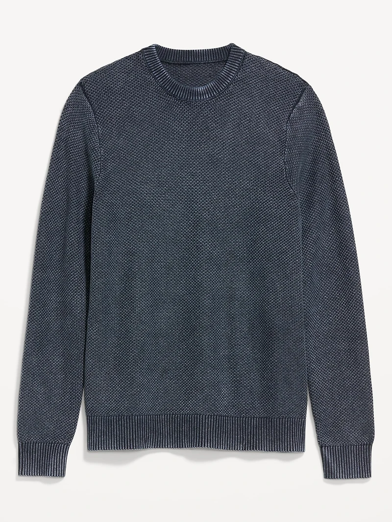 Washed Crew-Neck Sweater