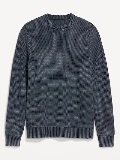 Washed Crew-Neck Sweater