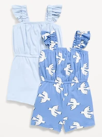 Sleeveless Romper 2-Pack for Toddler Girls