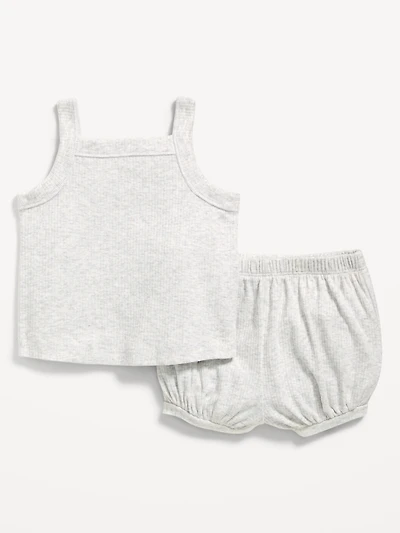 Ribbed Cami Tank and Shorts Set for Baby