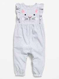 Sleeveless Ruffle-Trim One-Piece for Baby