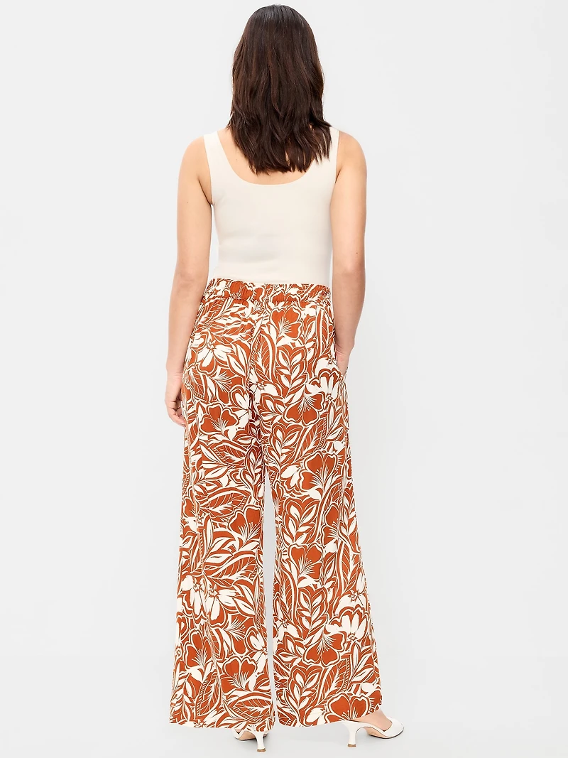 High-Waisted Playa Wide-Leg Pants