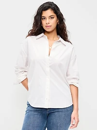Tie-Back Button-Down Shirt