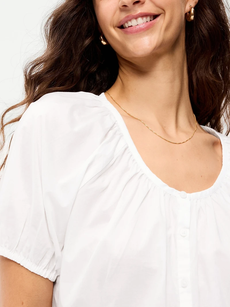 Airy Button-Down Top