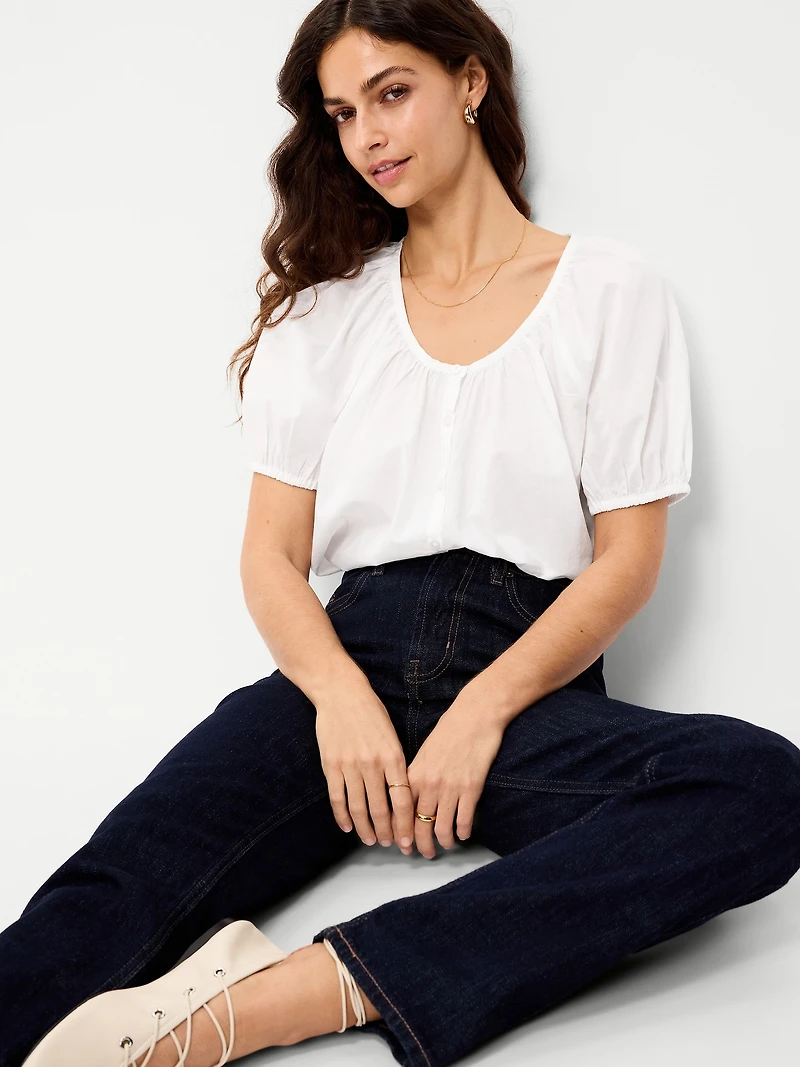 Airy Button-Down Top